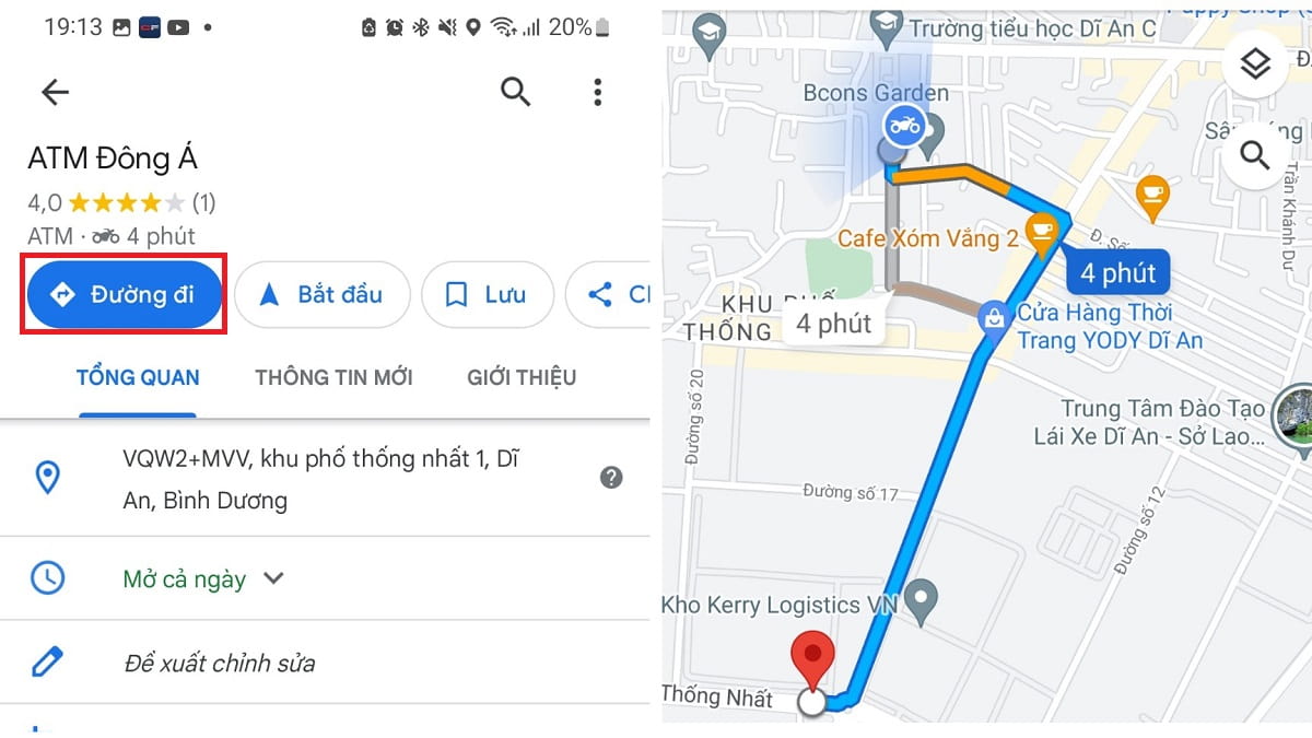 Cách tìm cây ATM gần nhất trên điện thoại qua Google Maps