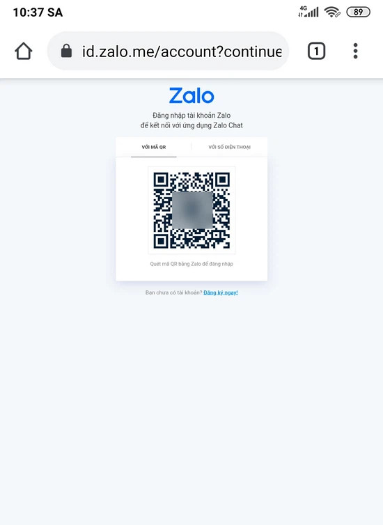 Để tìm tin nhắn ẩn trên Zalo bằng trình duyệt web, bạn cần đăng nhập bằng số điện thoại hoặc quét mã QR.